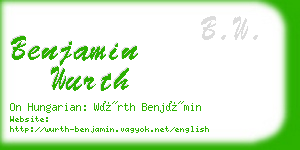 benjamin wurth business card